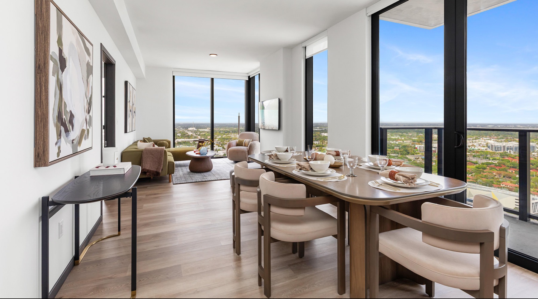 stunning neighborhood views from dining room