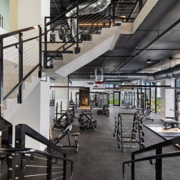 two-story fitness center
