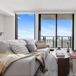natural light in living room with access to private balcony